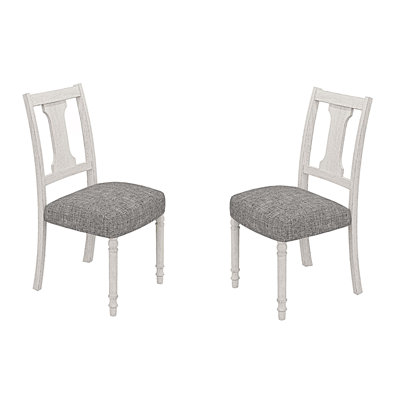 Chaise d'appoint rembourrée, ensemble de 2