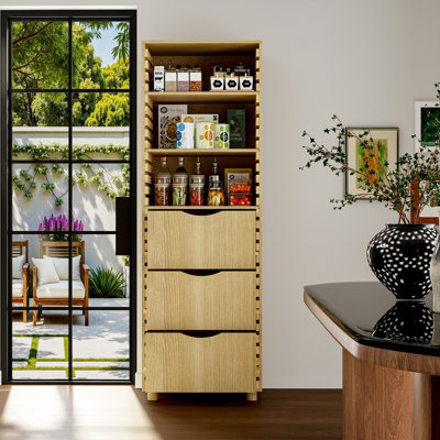 70.9” H Pantry Cabinet With Adjustable Shelf And Drawer