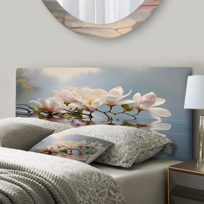 Judiann - Tête de lit tapissier à motif floral, Grand