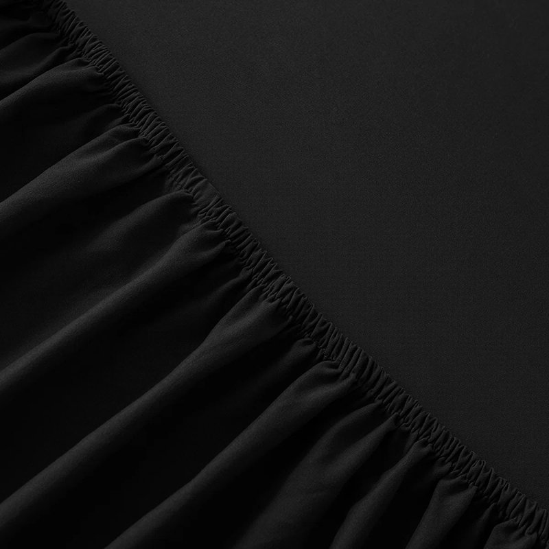 Sulltane Ultrasoft Cotton Blend Jersey Knit Fitted Sheet, Black, Kingsize (5')