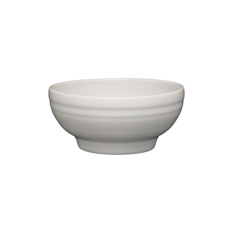 White Ceramic Microwave Safe Footed Bowl