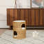 Aberdeen Neith Wicker 3-Tier Cat Bed Condo with Cushions, Tan/Cream