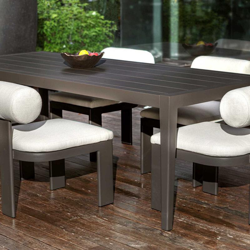  Polanco Outdoor Aluminum Dining Table