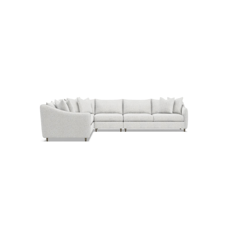 Joli Sectional, Greige, 32.5" H x 137.5" W x 137.5" D, Gray Velvet