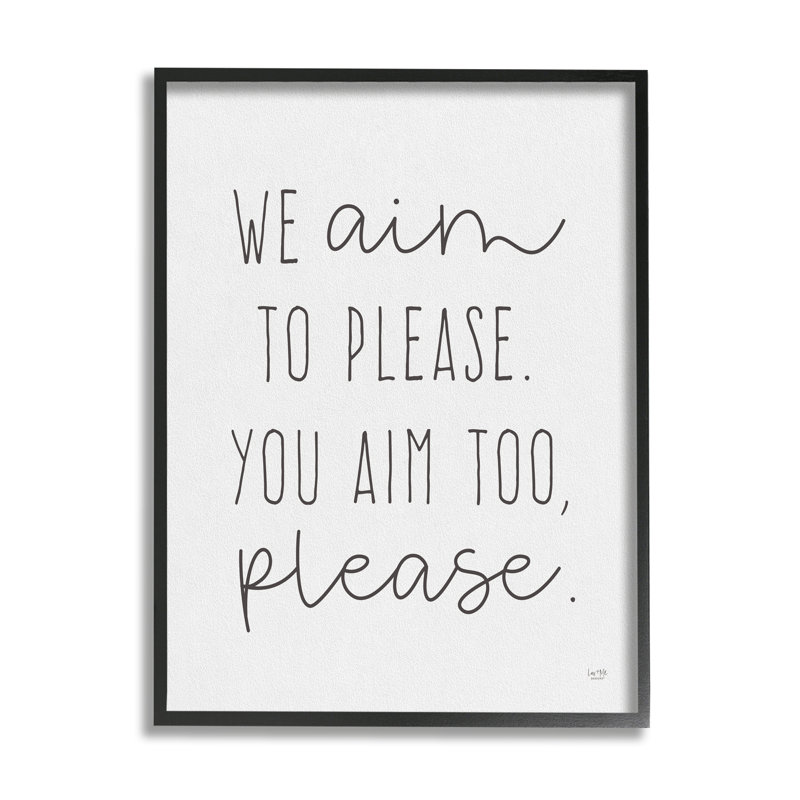 «Aim To s'il vous plaît», art de la giclée encadré par Lux + Me Designs, H 14 po x l 11 po x P 1,5 po