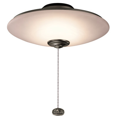Low Profile 1-Light LED Bowl Ceiling Fan Light Kit
