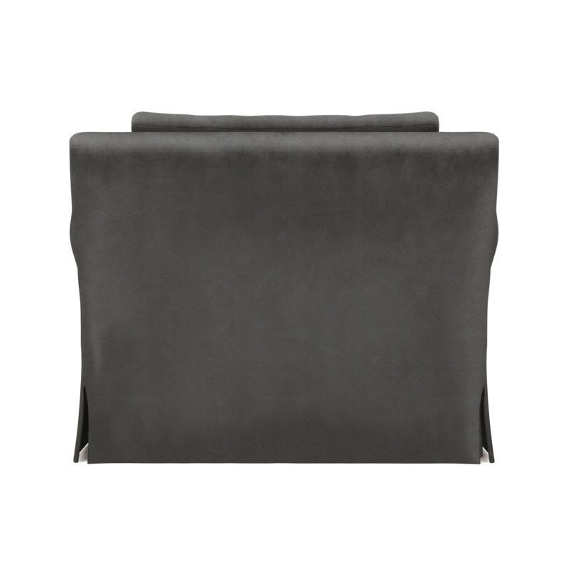 Transitional Chair, 34" H x 40" W x 38" D, Vintage Leather Graphite, Weathered