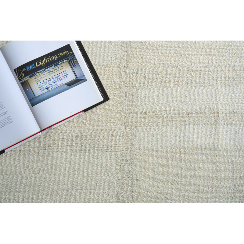 Tero Hand Tufted New Zealand Wool Cream/Ivory Area Rug, 8'X10'