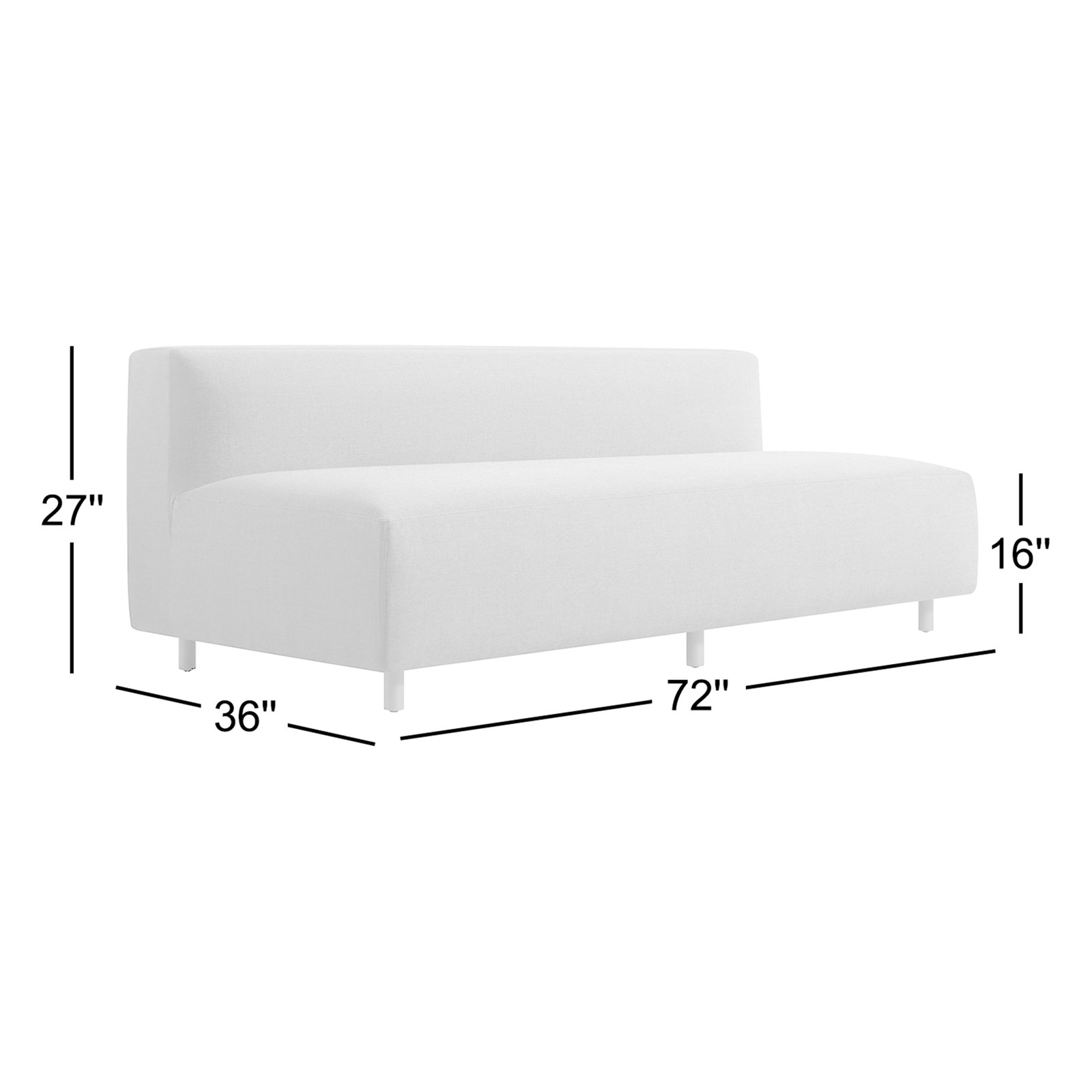 9 Yard 72" Sunbrella® Patio Sofa, Sunbrella Dune