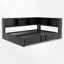 Lit de jour en L en forme de L avec 5 armoires de rangement intégrées, 2 prises de courant standard et 2 ports USB, lit gigogne escamotable inclus-1963368767