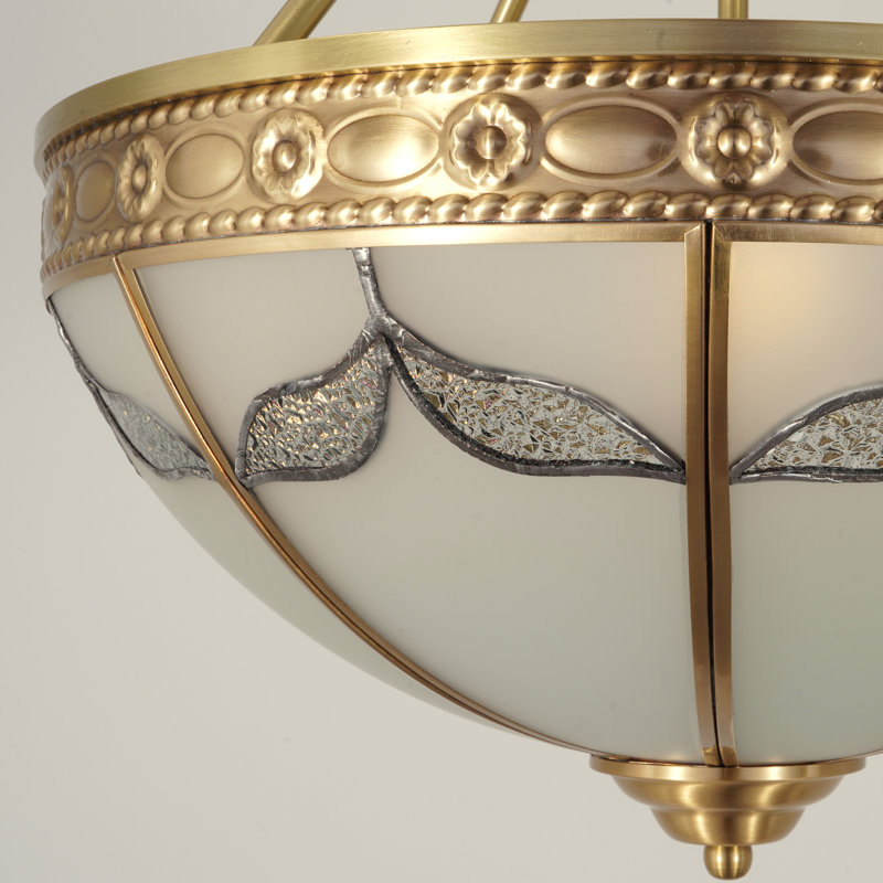 Lustre semi-encastré à 4 lumières de style moderne Mid-Century