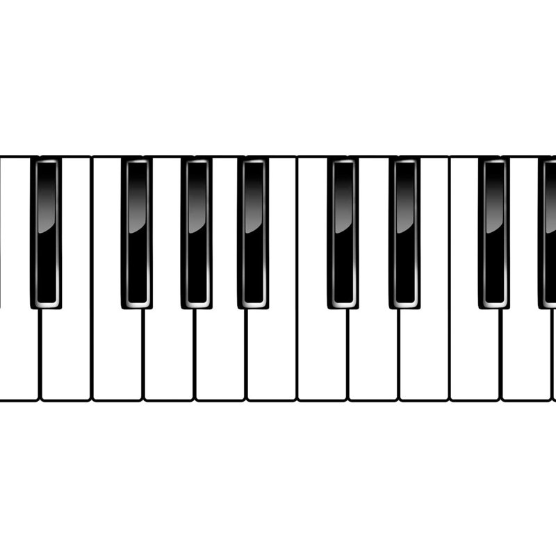 Décalcomanie murale "Piano Keys", H 6 po x l 60 po