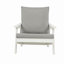 Canapé d'extérieur simple avec coussin pour toutes les saisons HiPS, blanc / gris