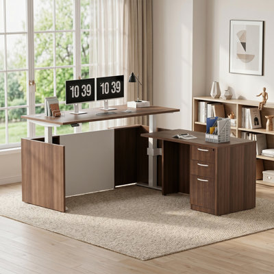 Nishad Adjustable Height Executive Standing Desk Pedestal