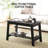 Modern Farmhouse Rectangular Coffee Table with Storage Shelf, 2-Tier Industrial Center Table for Living Room or Home Office-2102476569