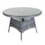 Round Metal Outdoor Dining Table With Umbrella Hole , cm W cm D-990272273-990269440