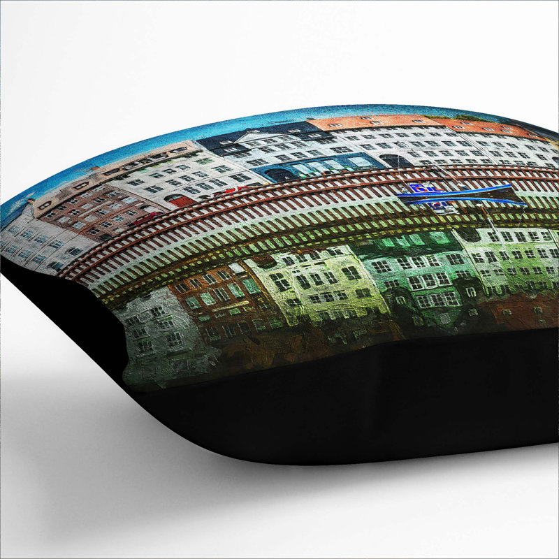 Square Cushion, Black, 55cm H x 55cm W x 20cm D