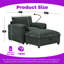 Canapé simple avec repose-pieds réglable-593532199