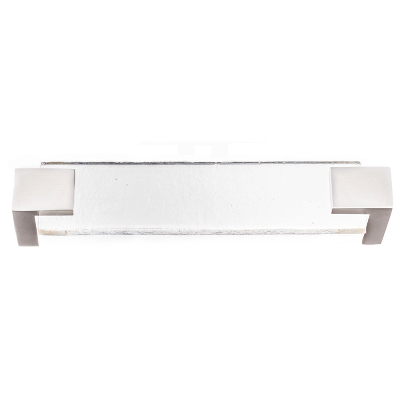 Affinity 5.625" Center to Center Bar Pull, Satin Nickel/Clear