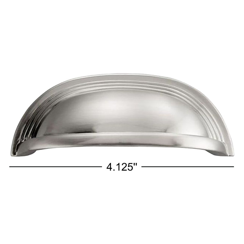 (Paquet de 5) Poignée décorative de 3-3 / 4 pouces nickel satiné