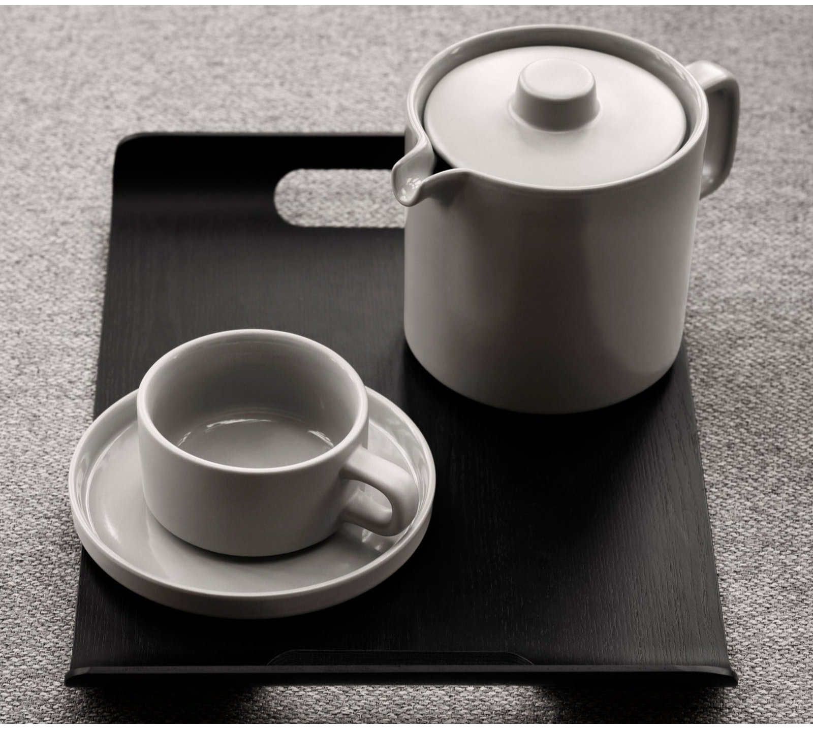 Wilo Hardwood Decorative Tray, Large 1.57" H " 16.93" W x 12.2" D, Black