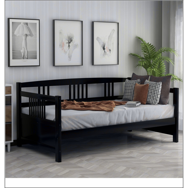Lit de jour moderne en bois massif, design multifonctionnel