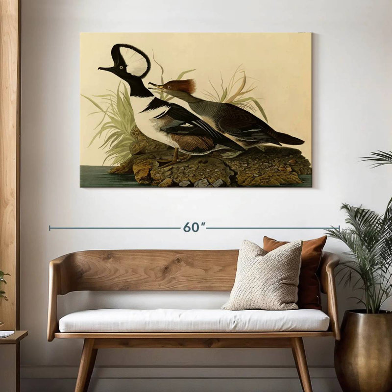 Hooded Merganser, 32" H x 48" W