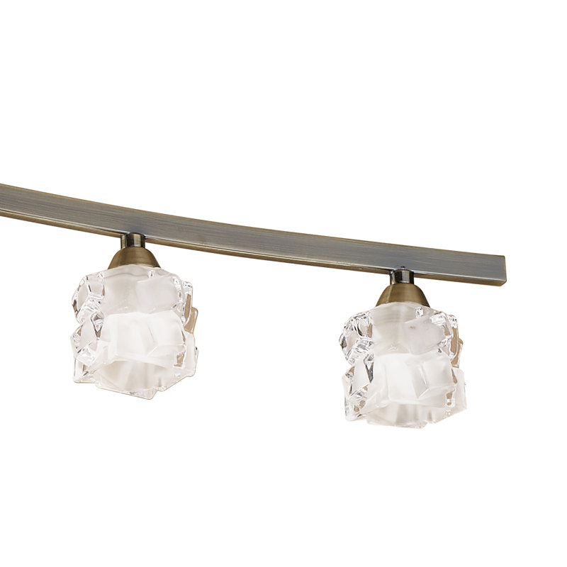 Knutson 8 - Light Polished Chrome Kitchen Island Pendant, Antique Brass