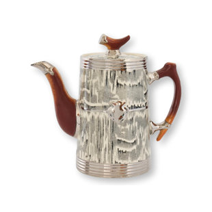Cafetière en simili bois 1930S Silver Shield