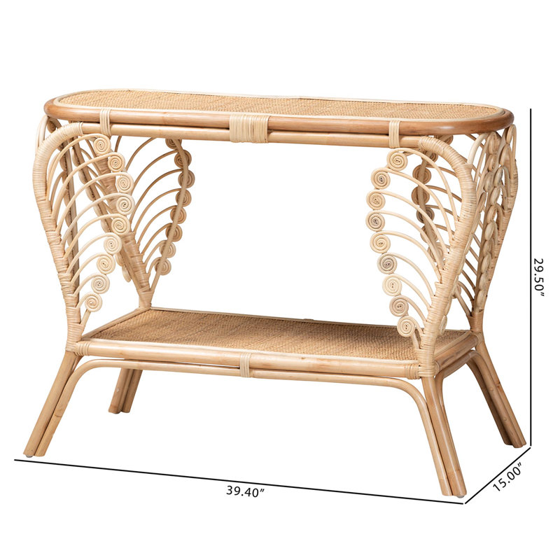 Roloff 39.4'' Rattan Console Table