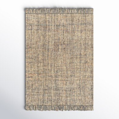 Bedivere Gray Beige Hand-Woven Jute Rug
