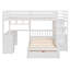 Lit superposé avec bureau, tiroirs et tablettes-118606541