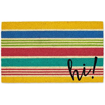 Tapis décoratif décoratif, 17 x 29, rayures hautes