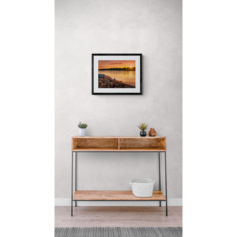 Llano Sunset Print by Beth Sheridan, Black Framed Canvas, 25" H x 33" W