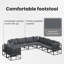  Garden Sofa Set With Cushion 10 Pcs Black Aluminium
