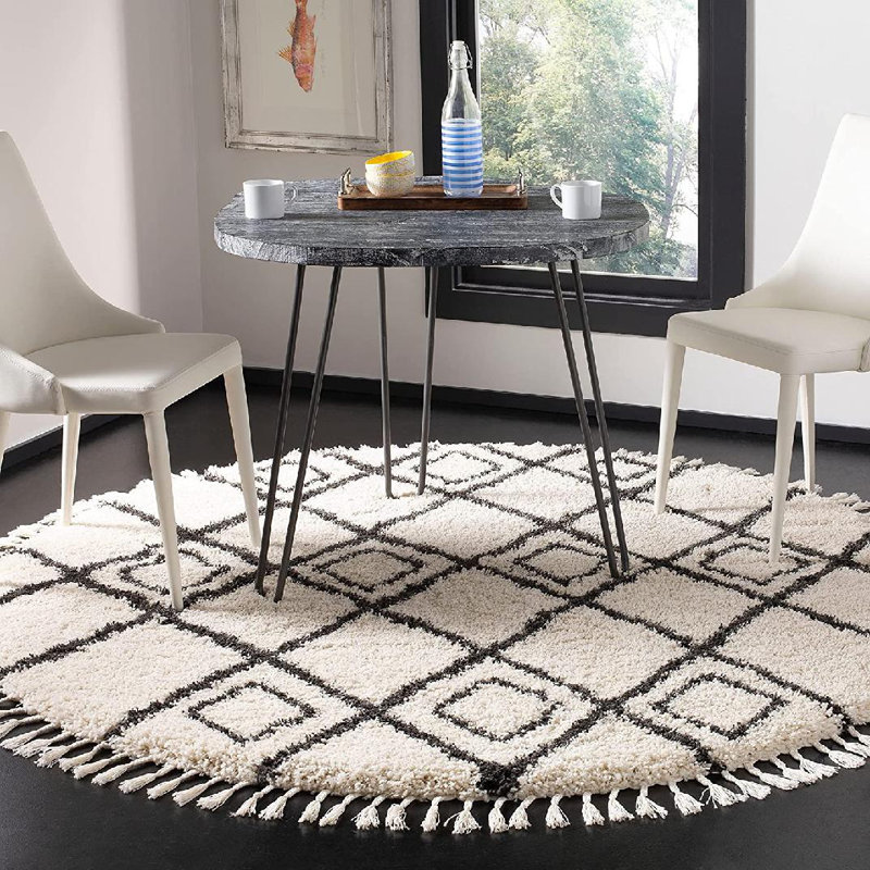 Imraan Performance Geometric Rug, Round 6'7"