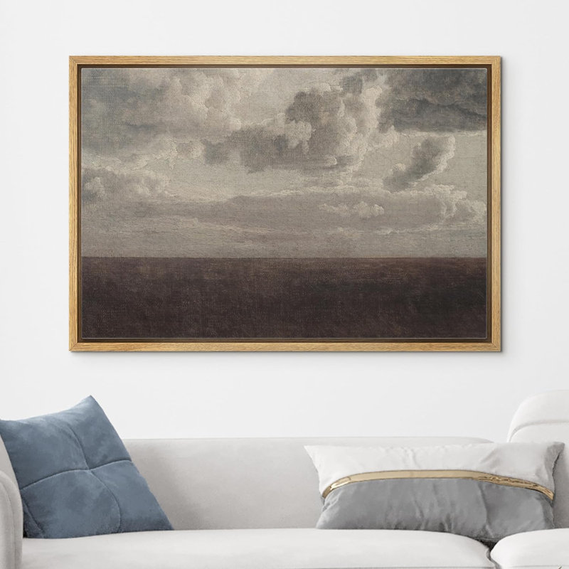 Bureau de chambre à coucher pastel orage pastel paysage nature beaux-arts grand mur photos, Cadre naturel flottant
