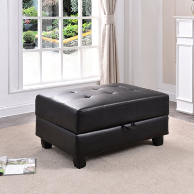 Benton Faux Leather Ottoman