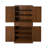 Storage Cabinet of 4 Door Cabinet with 1 Drawer,4 Adjustable Inner Shelves-1755682661
