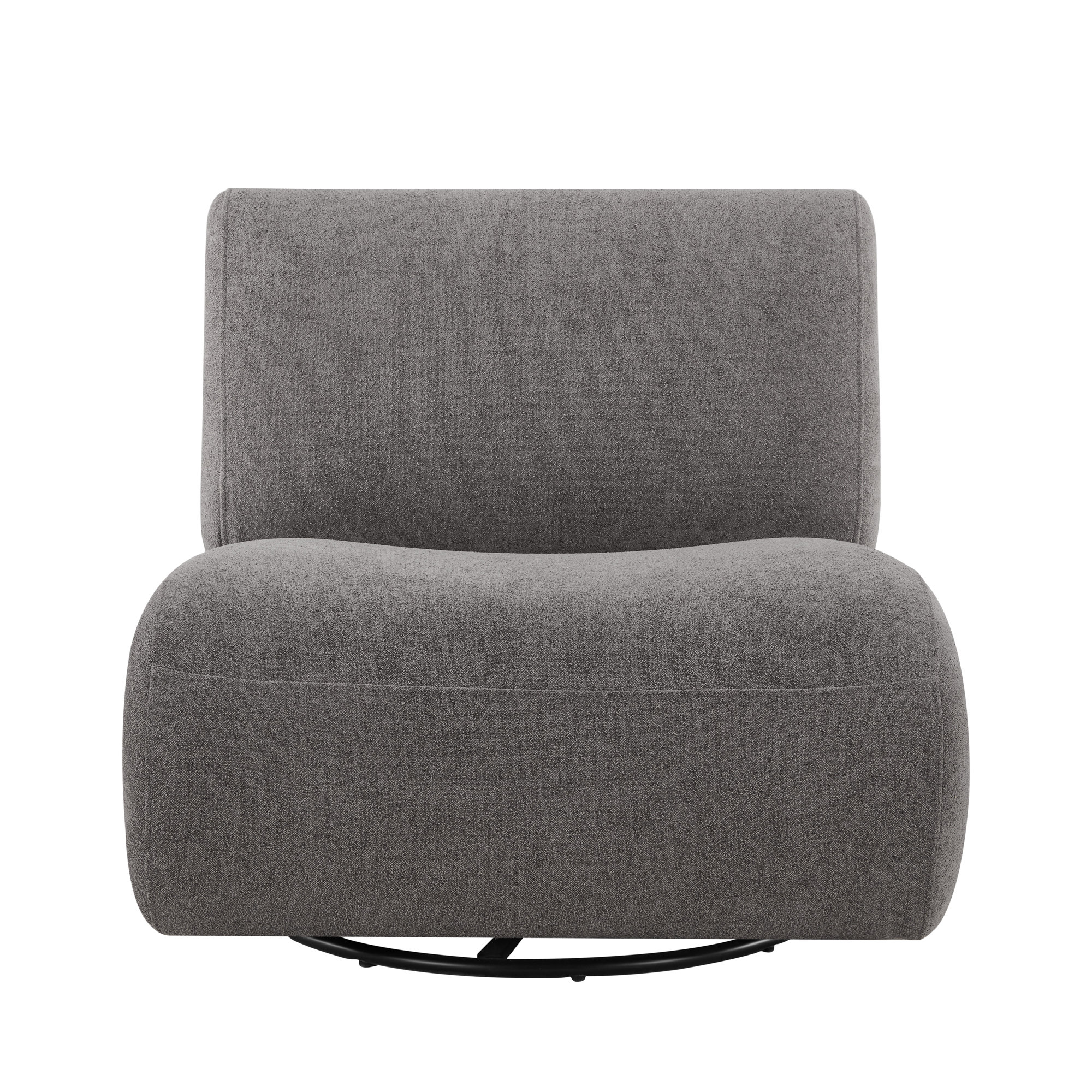 Nita 33'' Swivel Upholstered Accent Chair, Elite Pewter