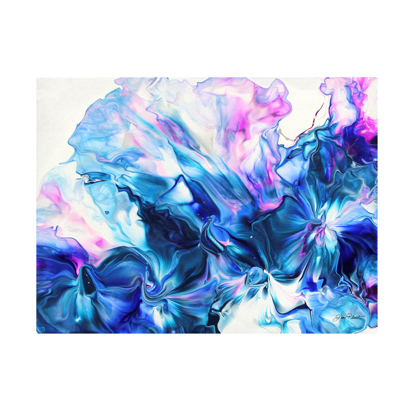 Art abstrait sur toile Jean Plout, H 18 po x l 24 po x P 2 po