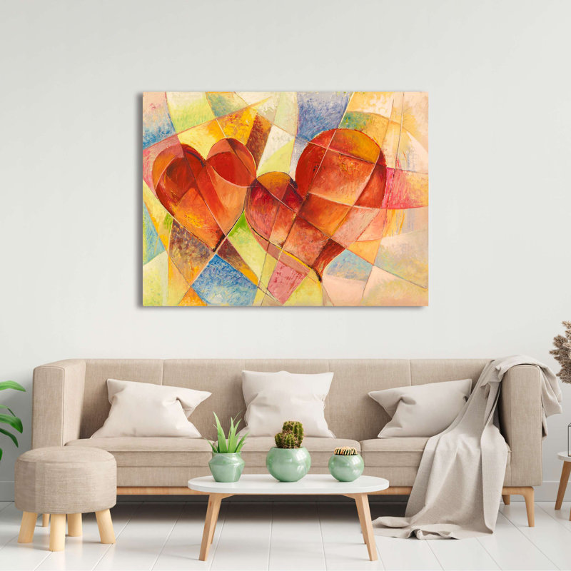 Wrapped Canvas Print: Luigi Florio, Two Hearts, 70cm H x 100cm W