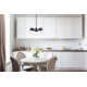 Yearby 3 Light Metal Dimmable Globe Chandelier