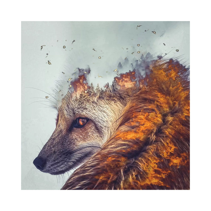 Firefox 1 Piece Wall Art on Canvas, 45.72 cm H x 45.72 cm W x 1.91 cm D, Wrapped Canvas