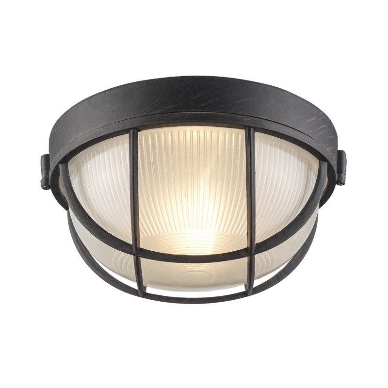 Luminaire à cloison d'extérieur Mindi, rouille, H 10 po x l 10 po