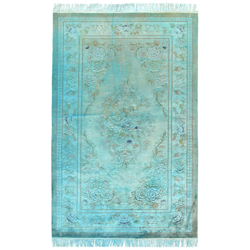 Canvello Vintage Overdyed Savonnerie Rug - 6' X 9'