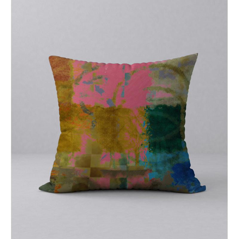 Abstract Throw Pillow, 24" H x 24" W x 6"D