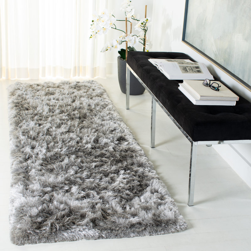 Morrell Shag Hand Tufted Performance Solid Color Rug, Runner 2'3" x 6'