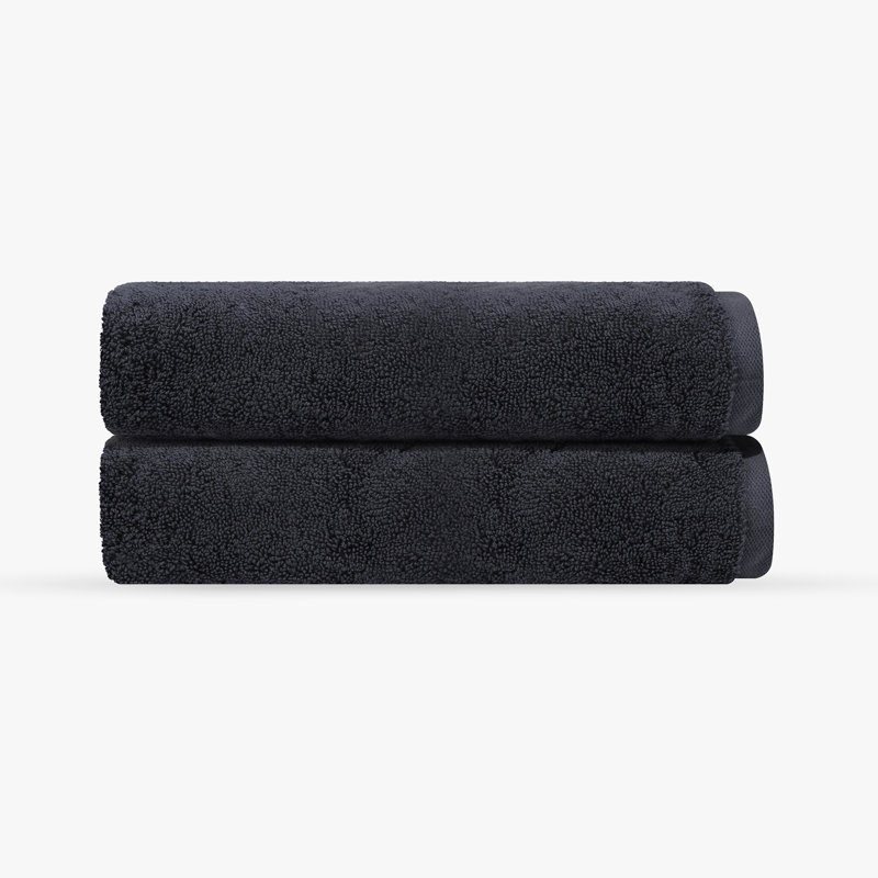 Mac 2 pcs Turkish Bath Sheet Towels Set, Anthracite