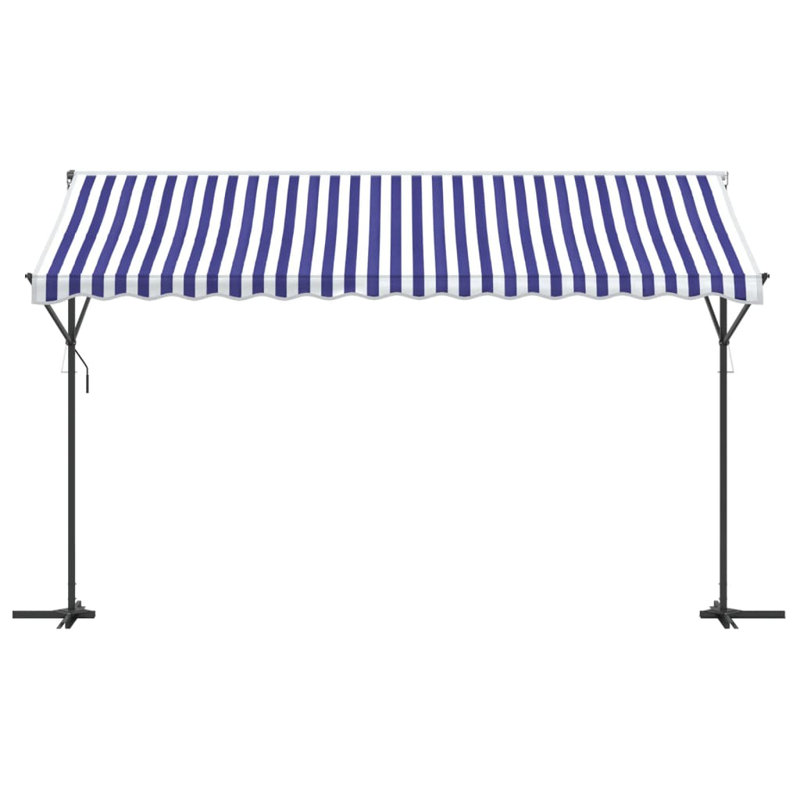 Dakota Fields 300cm D Polyester Cover Retractable Freestanding Awning, 4m W x 3m D